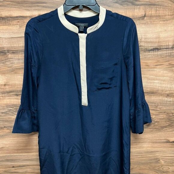 J. Crew size 2 navy dress - Picture 1 of 4